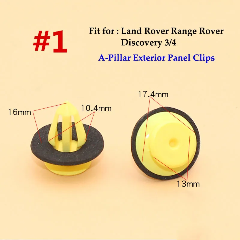 Einhundert Packungen ANR2224 Clip per Rivetti per passaruota per paraurti Automatico per Land Rover Discovery Range Rover Clip per Rivetti 