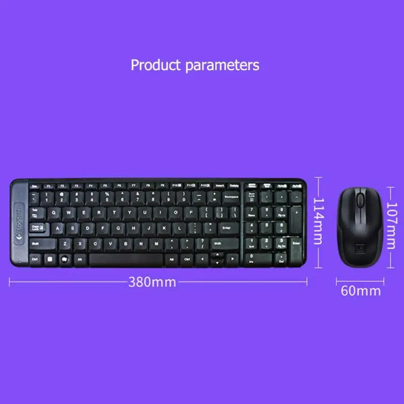 Комплект беспроводной клавиатуры и мыши logitech MK220, 104 клавиш, беспроводная клавиатура, 1000 точек/дюйм, мышь, usb-приемник, набор подключи и работай для работы