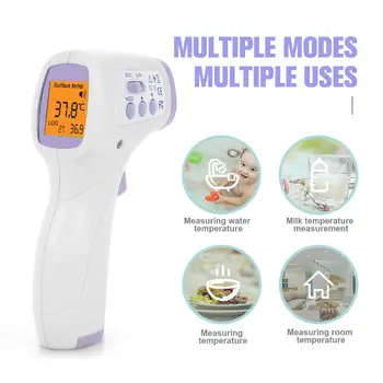 

Infrared Thermometer Body Thermometer Contactless Fast Baby/Adult Kids Home Precise Tri-Color Backlight Practical Generic
