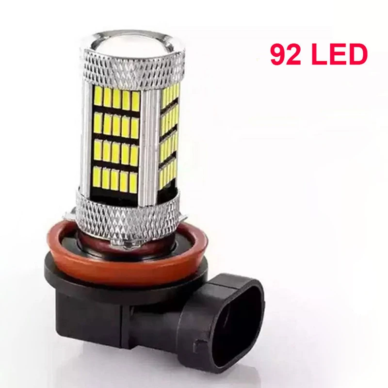 2x H11 H8 92SMD светодиодный противотуманный фонарь для автомобиля грузовик супер белый 6000K без ошибок