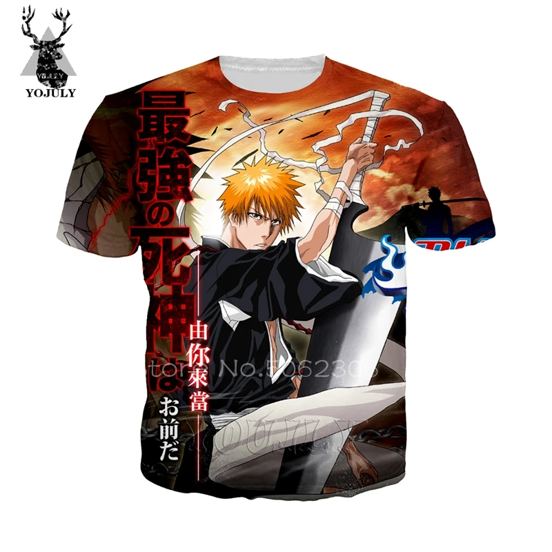 

Anime Bleach tshirt fashion stranger things t shirt men’s off white 3D print T-shirts Harajuku sweatshirt O-neck t-shirts lil peep shirt streetwear hip hop tops A239