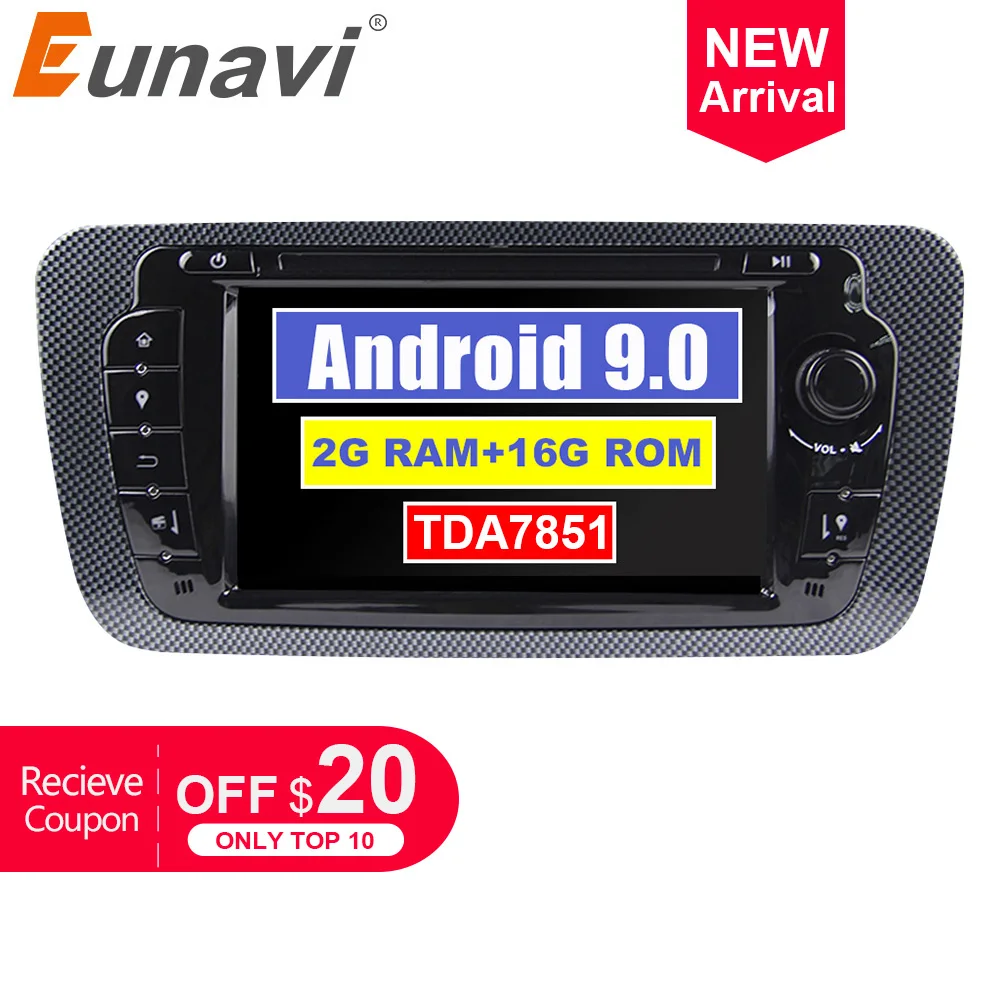 Eunavi автомобильный DVD gps для сиденья Ibiza 2009 2010 2011 2012 2013 мультимедиа радио плеер навигация 1024*600 TDA7851 аудио два 2 din