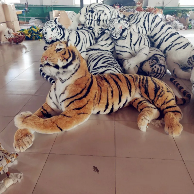 Dorimytrader Simulation Domineering Animal Tiger Плюшевые игрушки Большие удивительные реалистичные