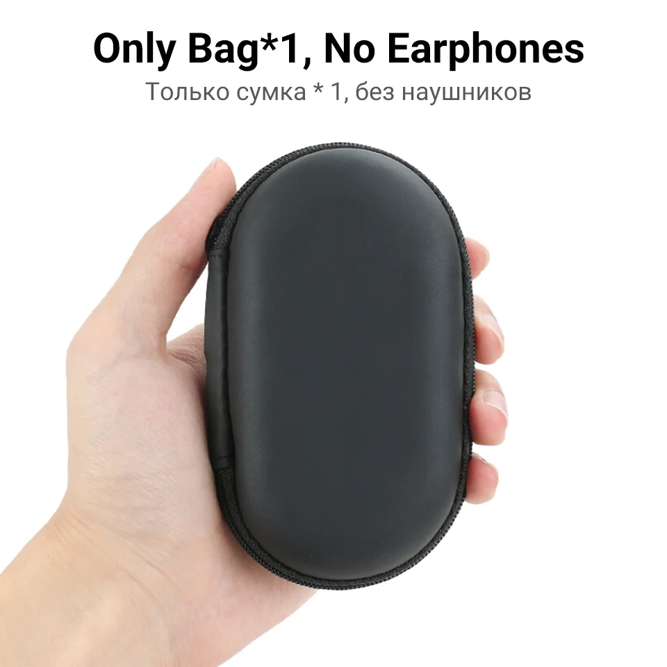 Zipper Storage Bag Langsdom Mijiaer JM21 в ухо наушники для телефона iPhone huawei Xiaomi гарнитуры проводные наушники fone de ouvido - Цвет: Zipper Storage Bag