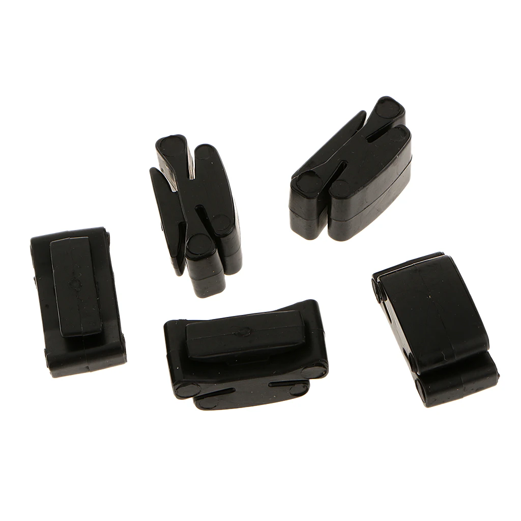 10 Pieces Black Rubber Guitar Picks Plectrums Clamp Clip Holder Case Box