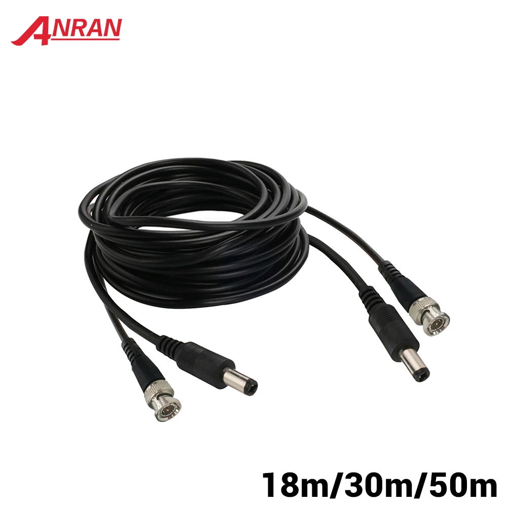 ANRAN 18 м/30 м/50 м источник питания и BNC удлинитель лучшее качество кабель 2 в 1 камера