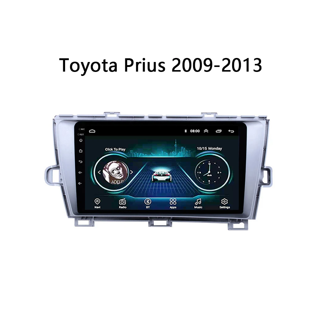 Автомобильный радиоприемник для 2009-2013 Toyota Prius Android 8,1 quad core " Автомобильная Мультимедийная система Поддержка wifi/FM/tv/Bluetooth/камера заднего вида/Управление рулем/HD/видео плеер/USB/ carplay