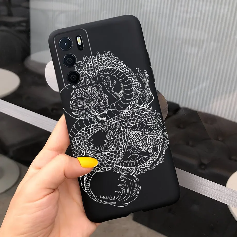 For OPPO A16s A16 Case 4G 2021 Dragon Cute Cartoon Fashion Sulicoen Coque Cases For OppoA16 A 16 OPPO A15 A15s A35 Bumper Fundas oppo mobile cover