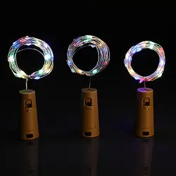 Светильники в форме винных бутылок с пробковой батареей светодиодный в форме пробки серебряная проволока Фея мини гирлянды для DIY