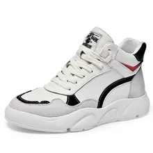 Новинка; женская обувь из натуральной кожи; модная женская обувь на платформе; высокие ботинки в стиле ретро; botas mujer; прогулочная обувь на плоской подошве; I2-31