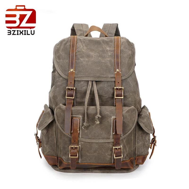 

BZIXILU unisex fashion men backpack multifunctional/canvas travel backpack women/men string big travel backpack laptop