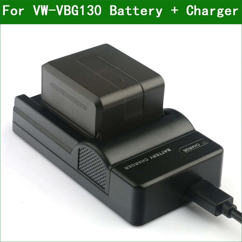 Аккумулятор и зарядное устройство для цифровой камеры VW VBG130 Panasonic SDR H40 H48 H50 H60 H68 H80