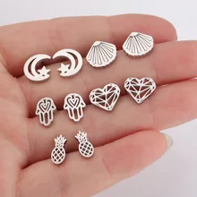 5 пар Мода Очаровательный из нержавеющей стали смешивание шаблон женские серьги Разъемы Linkers для DIY серьги ювелирные изделия