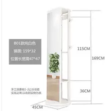  Full-length mirror solid wood floor mirror rotating household mirror hanger multi-functional fitting mirror 