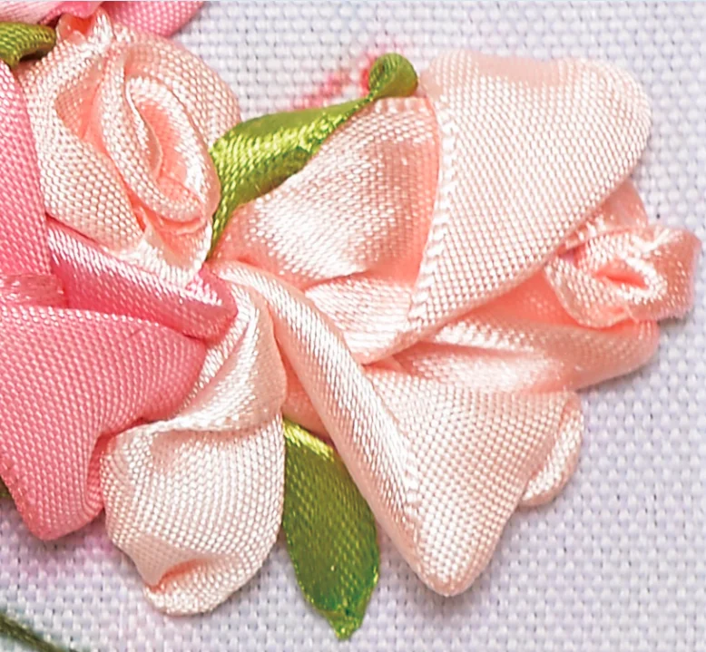 30x40cm A rose in full bloom Ribbon embroidery kit stain painting handcraft kit DIY handmade needlework art home decor