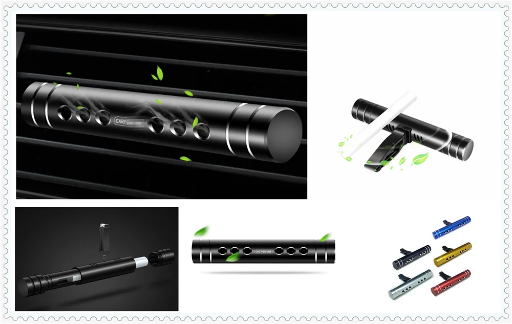 Car perfume outlet aromatherapy stick refilling solid incense balm core clip air for