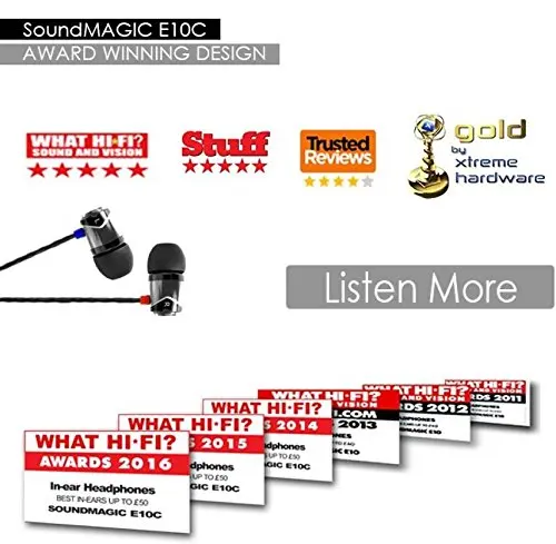 Fones de Ouvido Fones com Microfone e Remoto para Audiófilos Soundmagic Alta Fidelidade Smartphone no Ouvido Som Isolando E10c - Image 6