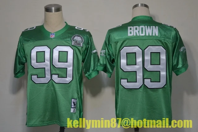 Армейский зеленый Stitiched, Philadelphia s, Reggie White, Randall Cunningham, Jerome коричневый, Joyner Green, возврат для мужчин Джерси - Цвет: Армейский зеленый