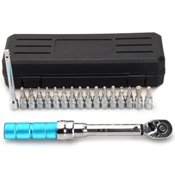 

1/4 inch 2-14Nm Adjustable Torque Wrench Bicycle Repair Tools Kit Set Tool Bike Repair Spanner Hand Tool Set