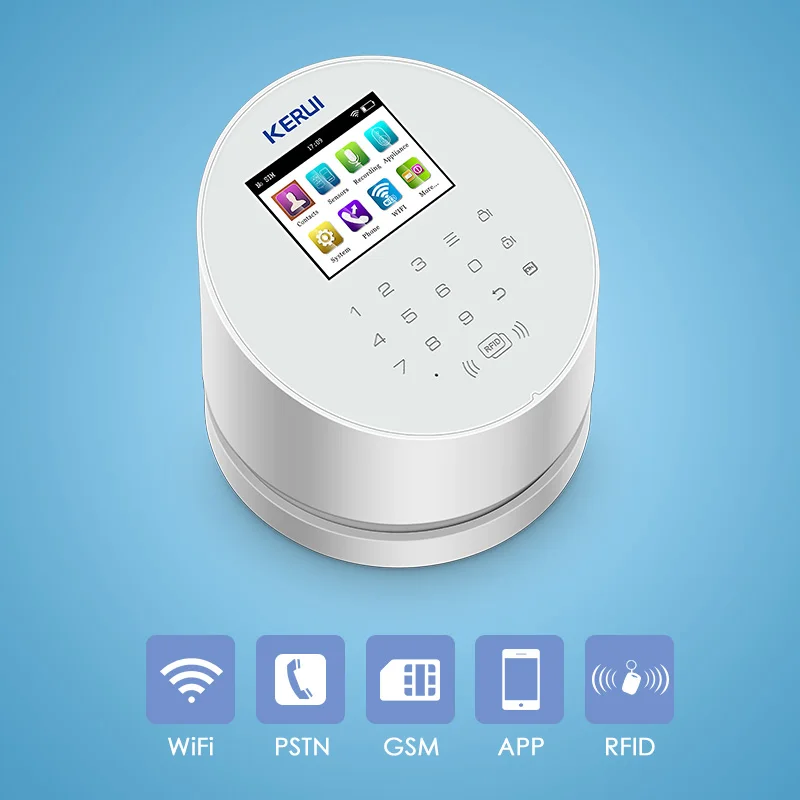 Домашняя сигнализация KERUI W2 с Wi Fi GSM PSTN рчид панель безопасности цветной ЖК