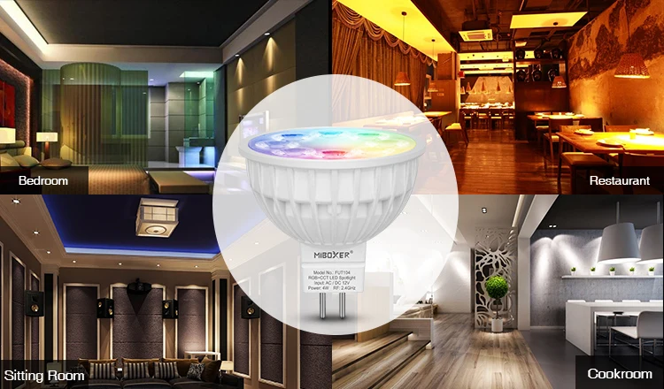 Miboxer 4 Вт RGB+ CCT Светодиодный прожектор FUT103 GU10 FUT104 MR16 Светодиодный светильник для спальни, ресторана, гостиной, кухни, освещения