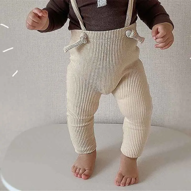 Infant Kids Suspender Pantyhose Spring Autumn Cotton Breathable Baby Girls Boys Solid Color High Waist Bandage Leggings Overalls baby trousers,cotton pants,baby leggings