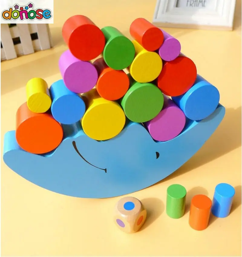 Wood Moon Balance Game Kids Educational IQ intelligence Toys For