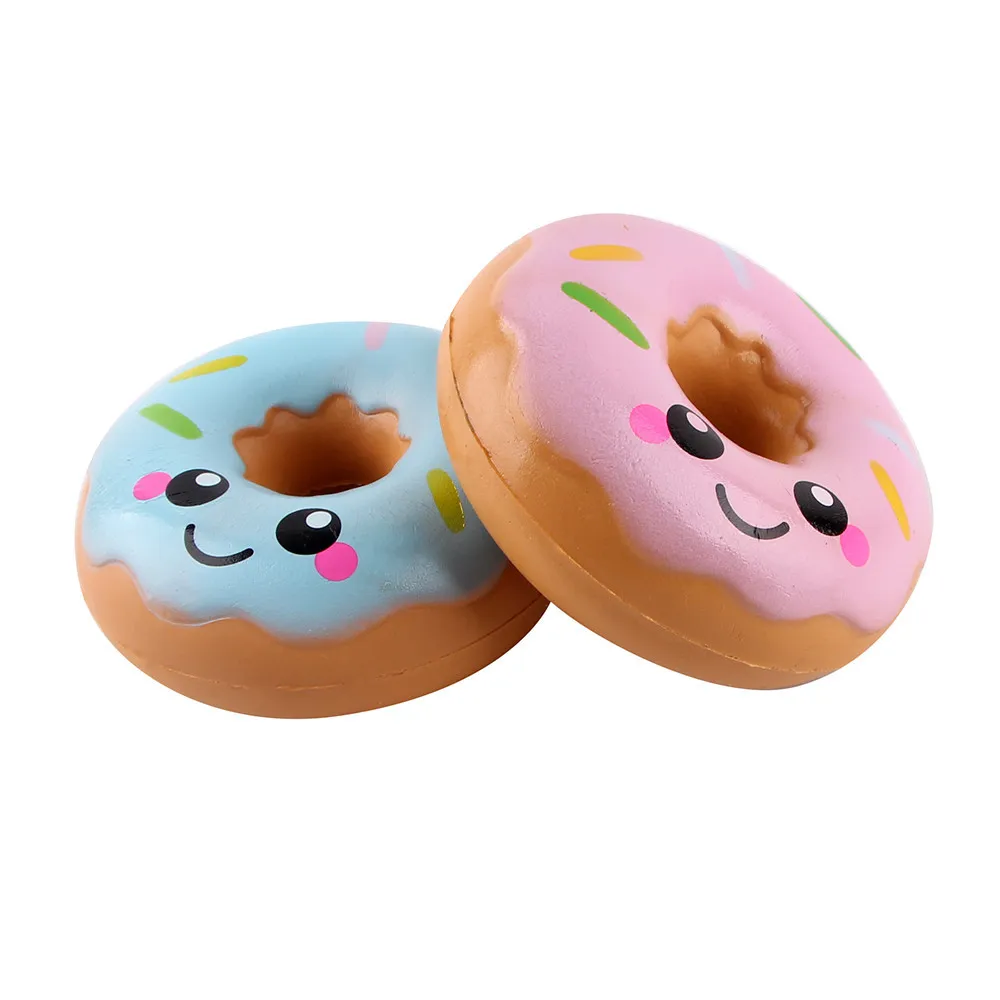 Cute Colorful Chocolate Donut Slow Rising Simulation Food Stress Relief Toy for Kids Fun Xmas Gift childrens party decorations#A