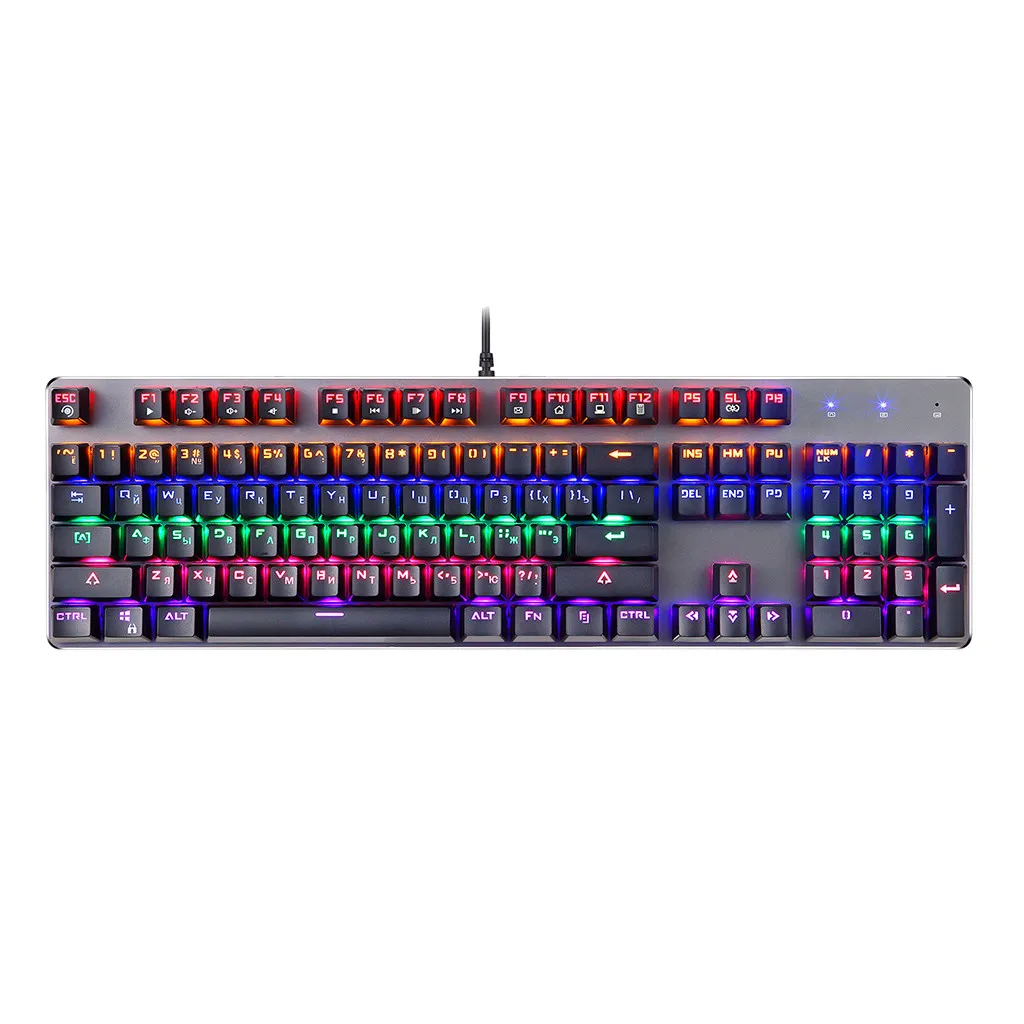 K73 USB игровая Механическая эргономичная клавиатура с подсветкой с одним клавишным освещением