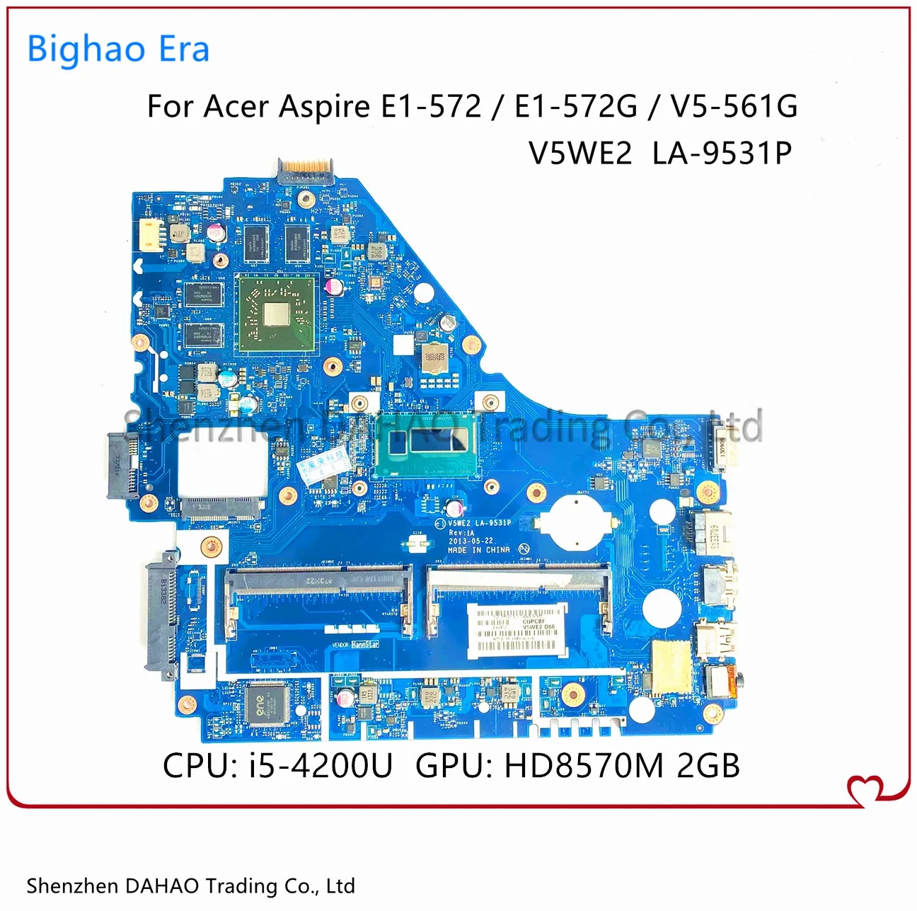 Материнская плата для ноутбука Acer E1-572 V5-561G V5WE2 с процессором I5-4200 HD8750M GPU 100%