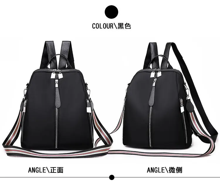New Style Oxford Cloth Top Grade Elegant Hot Selling Waterproof Casual Backpack Hipster Ribbon WOMEN'S Bag Wholesale 383