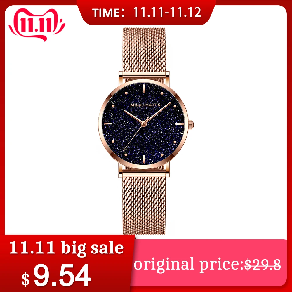 Günstig Frauen Uhren Neue Mode Edelstahl Rose Gold Mesh Einzigartige Einfache Casual Quarz Wasserdichte Armbanduhren Uhr Heißer Verkauf
