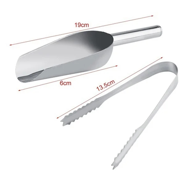 5 x 8 inch Sweet Scoops and 6 inch Ice Tongs Wedding Candy Buffet Bar Stainless Set