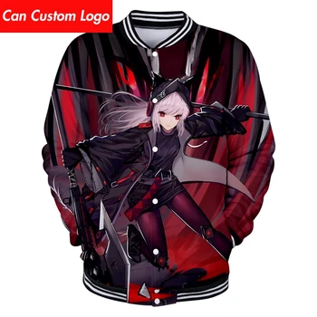 

2019 Arknights Baseball uniform men spring Casual Harajuku Arknights Baseball Jackets plus size for men streetwear plus size