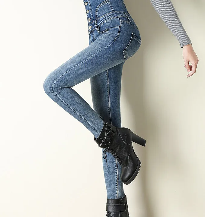 Женские джинсы с высокой талией, хорошо тянущиеся джинсы с флисовой подкладкой, зима-осень, джинсовые штаны для мальчиков и девочек, брюки бойфренда ouc645