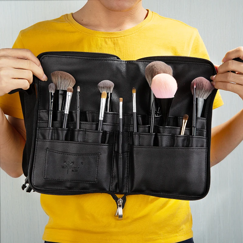 Anmor Профессиональные кисти для макияжа сумка держатель для макияжа из искусственной кожи косметическая кисть поясная сумка чехол для хранения Pinceaux Maquillage