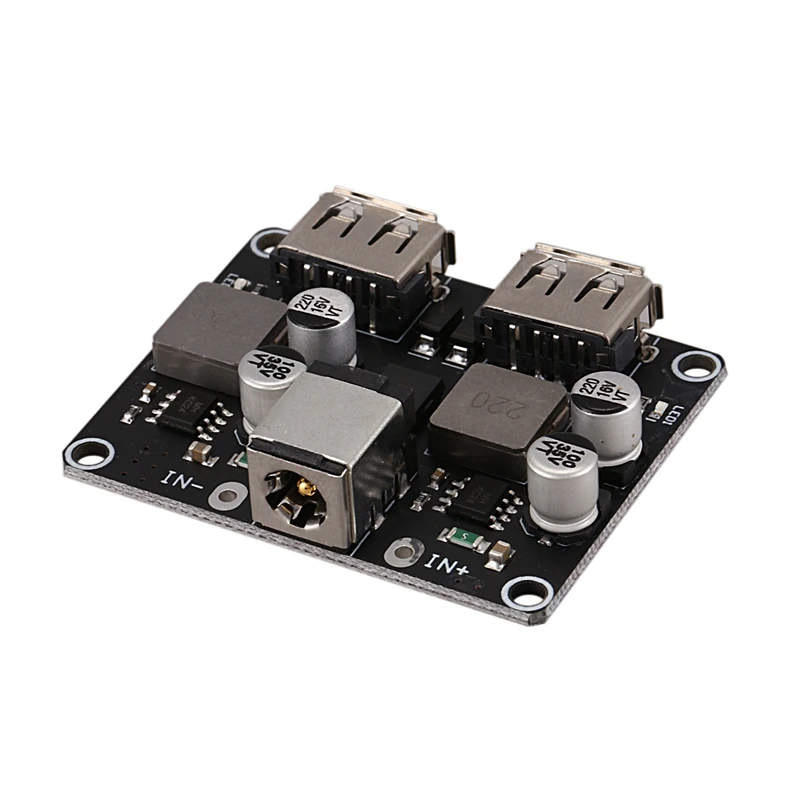 Новая одежда для маленькой девочки 2 канала Usb Qc3.0 Qc2.0 постоянного тока Dc понижающий преобразователь зарядки понижающий модуль 6-32V 9 В, 12 В, 24 В постоянного тока для быстрого Зарядное устройство цепи Кабан