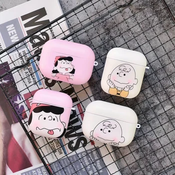 

Hot Comic Charlie Brown Lucy Van Pelt Soft silicon Wireless Earphone Chargin Case for Apple AirPods pro 3 1 2 Headset cover capa