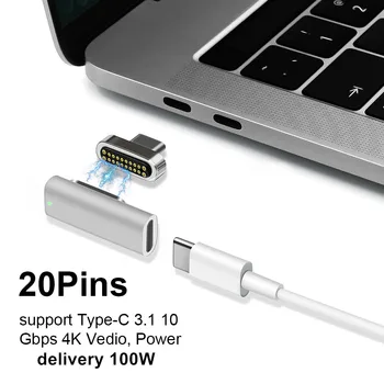 

Magnetic USB type C Adapter USB 3.1 10 Gb/s PD,100W Quick Charge-4K @60 Hz High Resolution Compatible