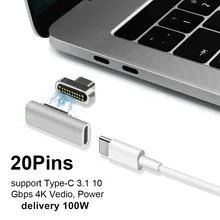 Магнитный адаптер USB type C 3 1 10 ГБ/сек. PD 100 Вт быстрая фотография 60