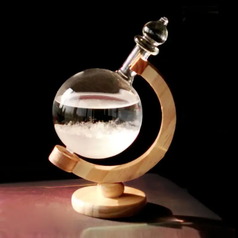 

Creative Globe-Shaped Storm Glass Bottle Desktop Weather Station Weather Forecaster Bottle Transparent Storm Glass Home Decor 1