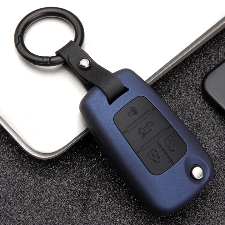 4button blue Углеродное волокно ABS Автомобильный Дистанционный корпус умного ключа Крышка для Buick, Chevrolet Cruze Opel Опель МОККА Encore флип авто ключ оболочки - Название цвета: 4button blue