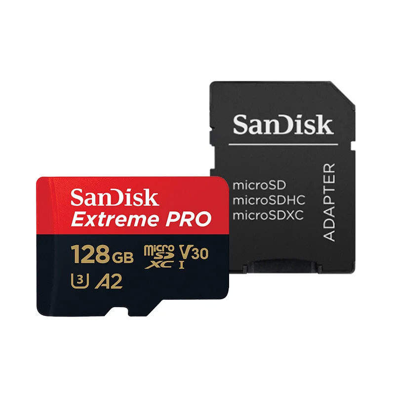 SanDisk Extreme PRO Micro SD Card 64GB 128GB 256GB A2 Flash Memory Cards High Speed up to 170MB/s microSDXC V30 U3 TF Cards 