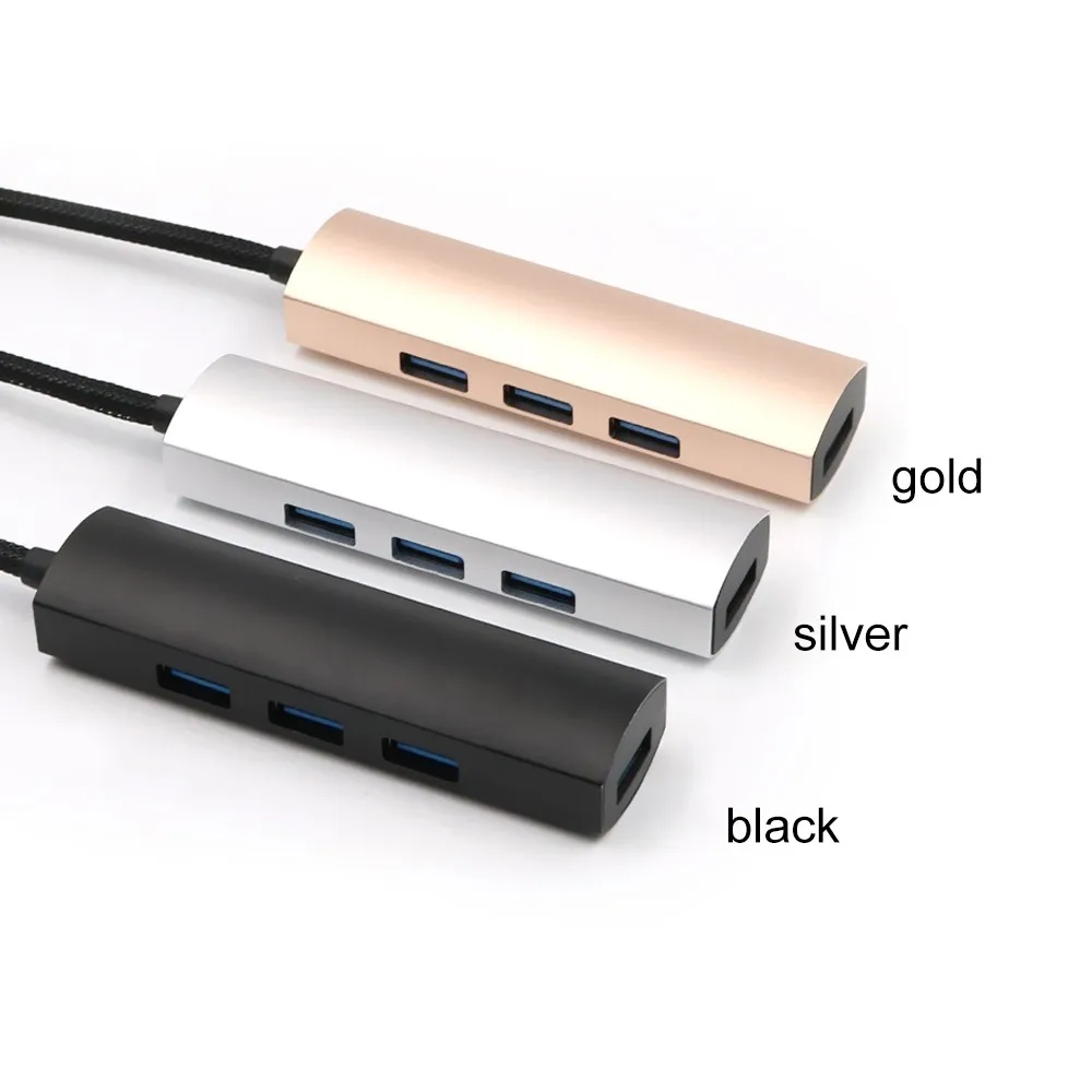 4-Порты и разъёмы USB 3,0 Multi HUB разветвитель Алюминий адаптер высокое Скорость для ПК для телефона, компьютера, usb-хаб 5 Гбит/с скорость передачи аксессуары