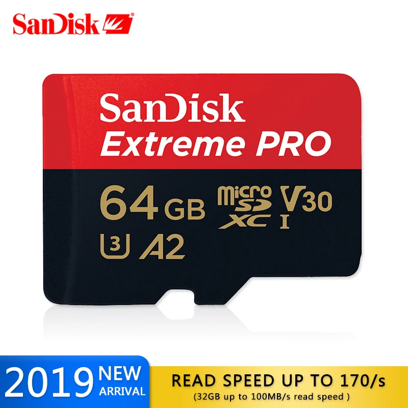 

Sandisk Extreme Pro Micro SD Card up to 170MB/s A2 V30 U3 64GB 128GB Sandisk TF Card Memory Card 32GB SDXC Flash Card 4K UHD
