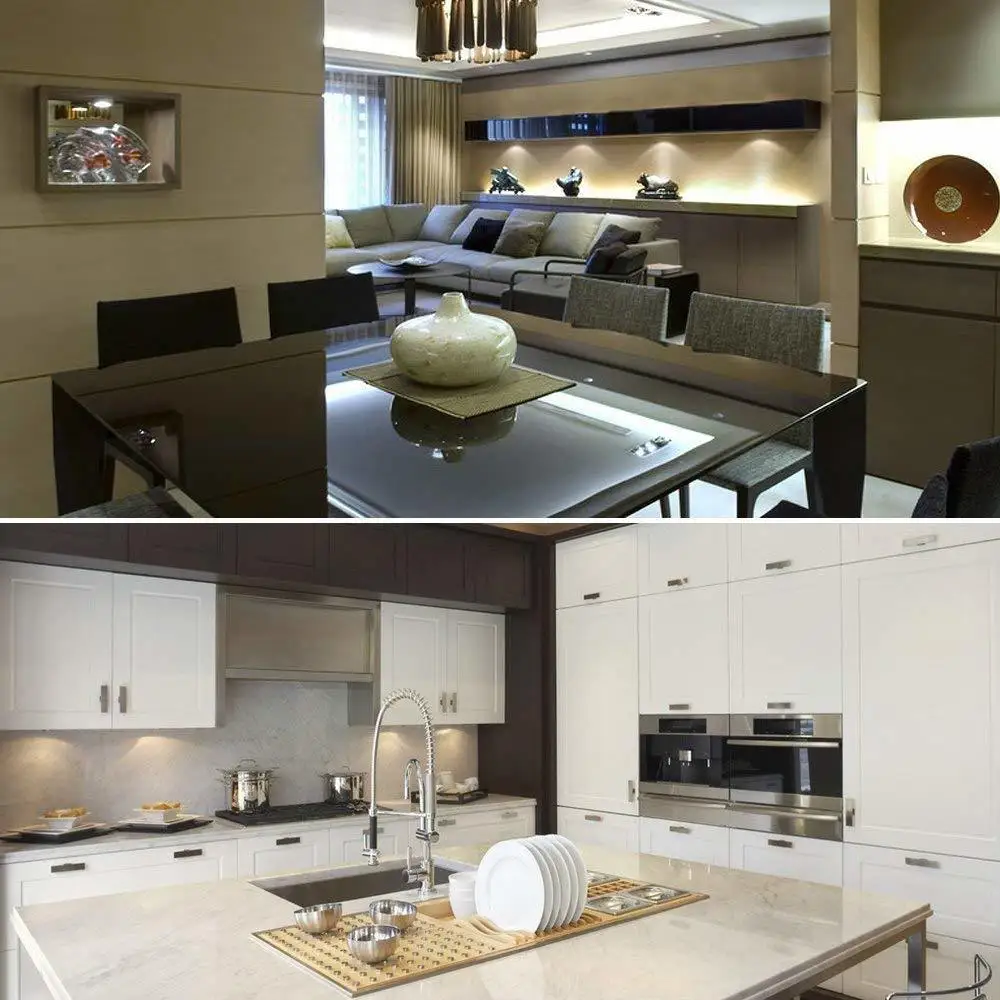 Under Cabinet Lights LED Puck Light Kitchen Round 12V Counter Shelf LED Closet Cupboard Showcase Drawer Wardrobe Indoor Lighting (6)