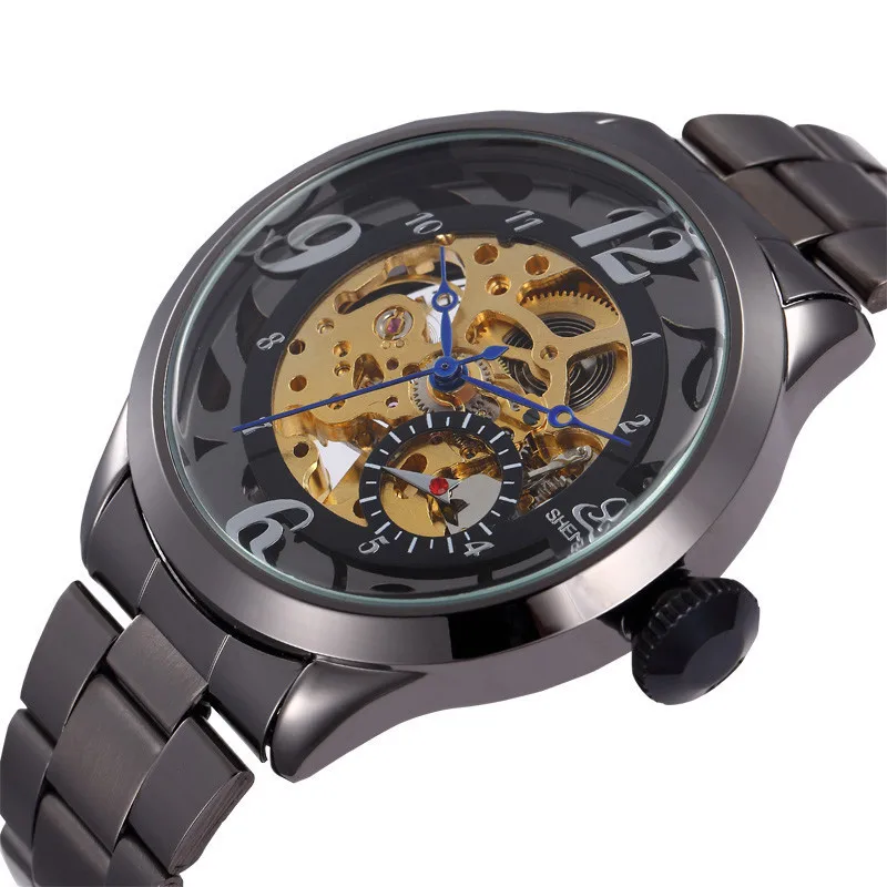 

Shenhua Europe And America Style Men Fashion Casual Hollow out Mechanical Movement Automatic Machine Watch