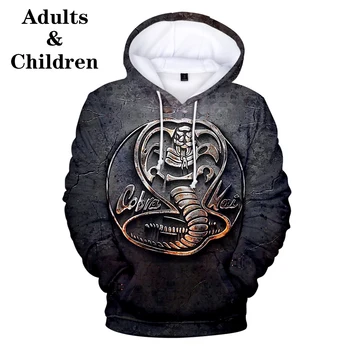 

Casual Popular Harajuku Cobra Kai Children kids 3D Hoodies Fashion Cobra Kai boy girl Men women Autumn 3D Hooded Sweatshirt tops
