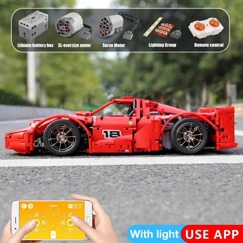 Yeshin 13085 автомобиль с функцией двигателя 1:8 красный FXX набор гоночных спортивных