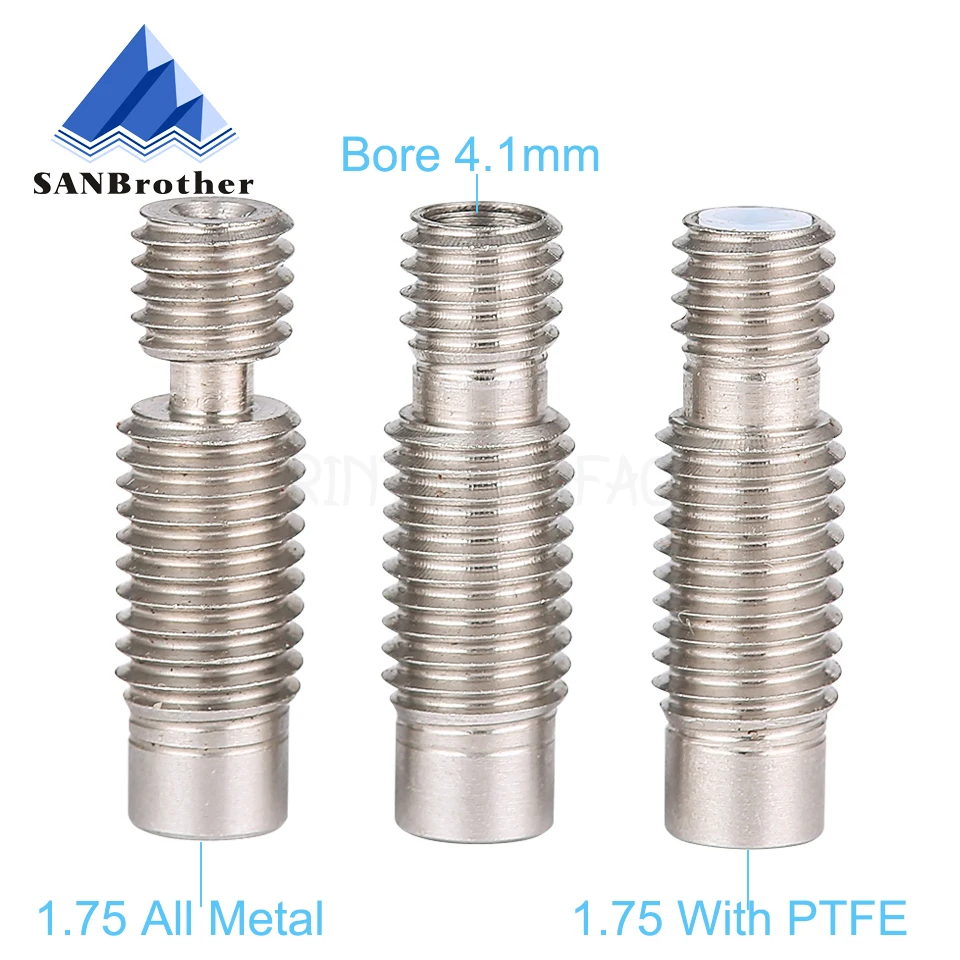 

Mellow 1Pcs Super Smooth Heat Break For E3d V6 Hotend Heater Block 1.75mm Filament 3d Printer Nozzle Throat Accessories